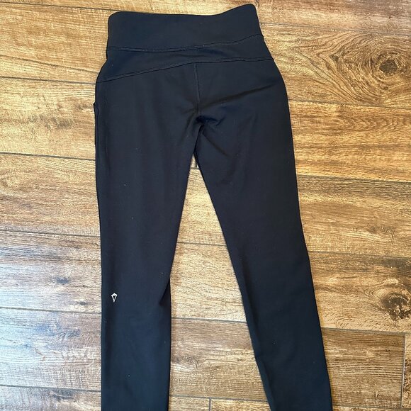 Ivivva By Lululemon Long Black Stretch Legging Pants Size 10 - Picture 3 of 3